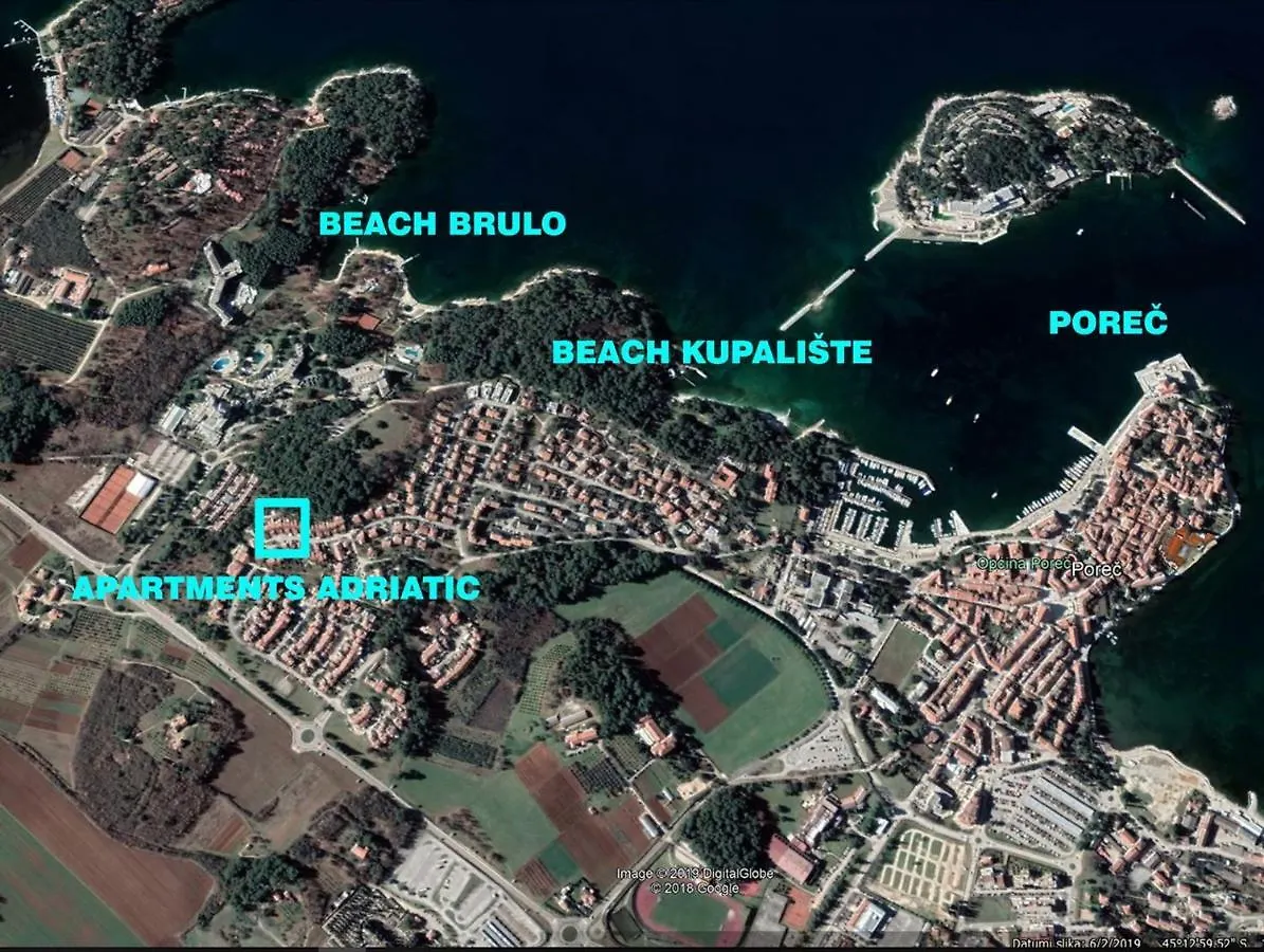 Apartments Porec Beach Area Simo location